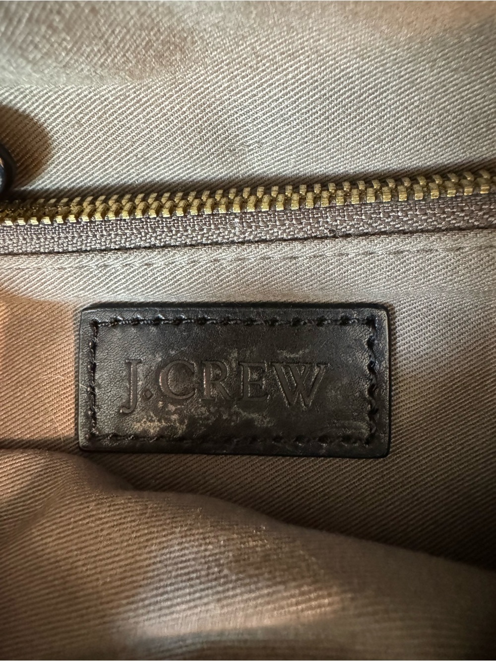 J. Crew Leopard Print Canvas Clutch with Brown Trim and Gold Hardware - Picture 5 of 10